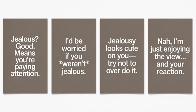 Are You Jealous Responses That Are Funny, Flirty, Confident and Casual
