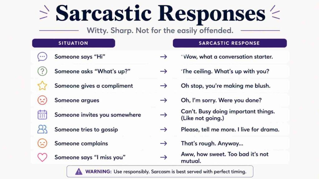 Sarcastic Responses