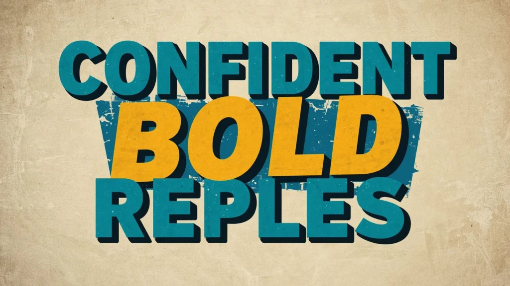 😎 Confident Bold Replies