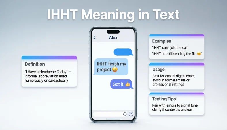 ihht meaning in text
