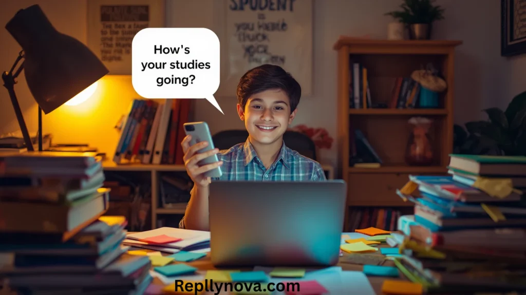 best replies to hows your studies going