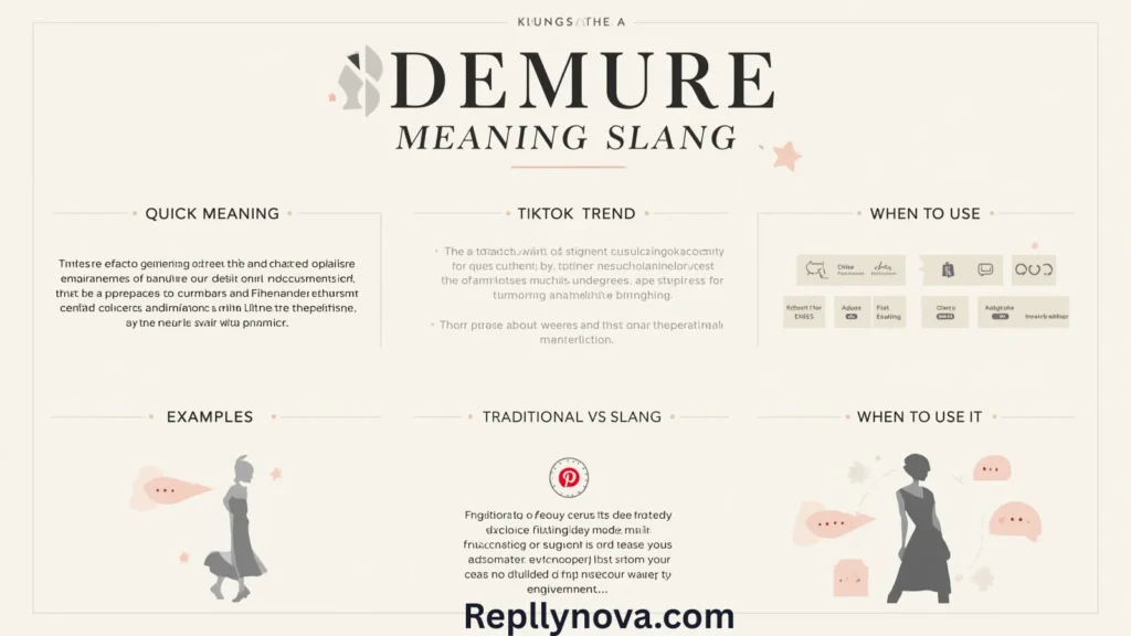 Demure Meaning Slang