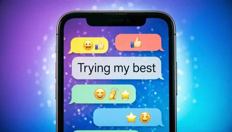how to reply to trying my best