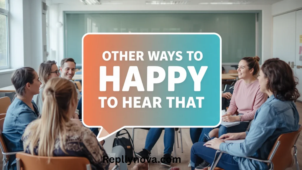 Other Ways to Say "Happy to Hear That