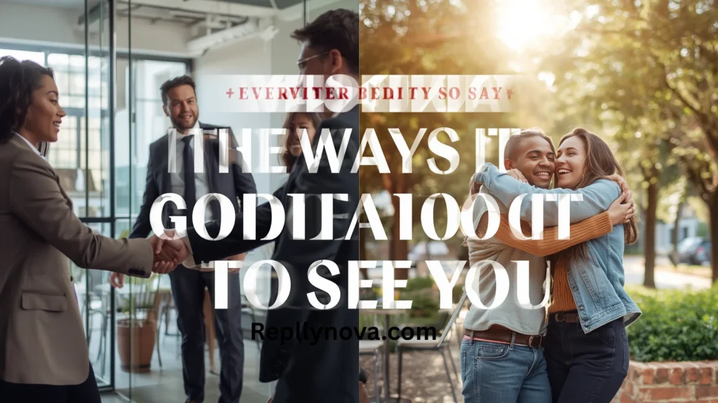 Other Ways to Say "It Was Good to See You Again