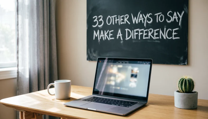 other ways to say make a difference