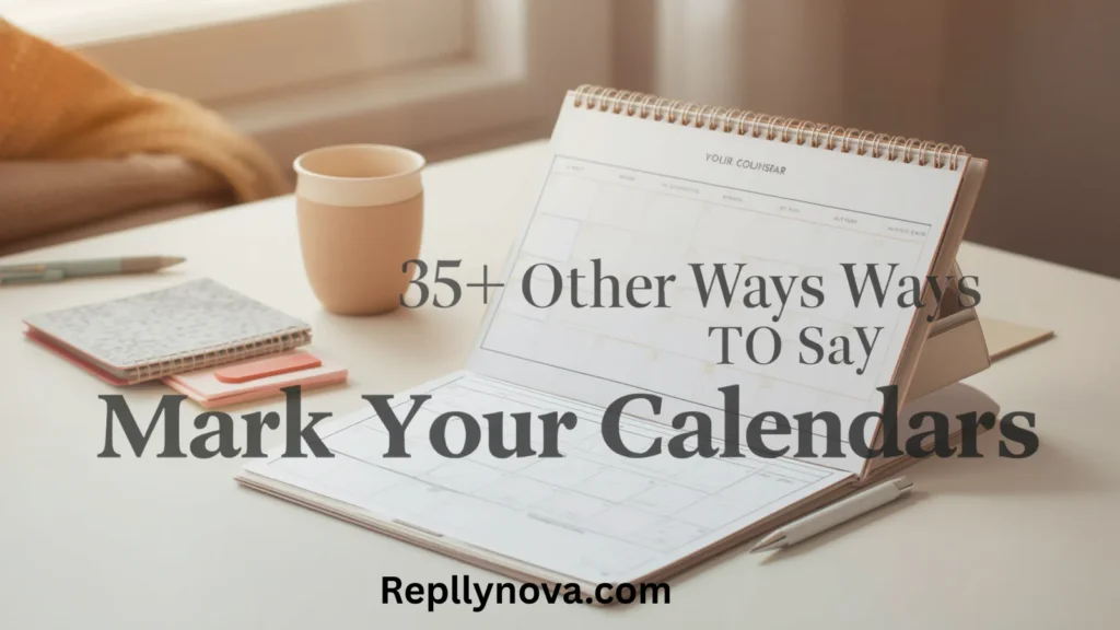 Other Ways to Say "Mark Your Calendars