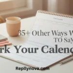 Other Ways to Say "Mark Your Calendars