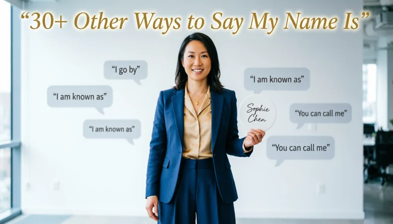 Other Ways to Say "My Name Is