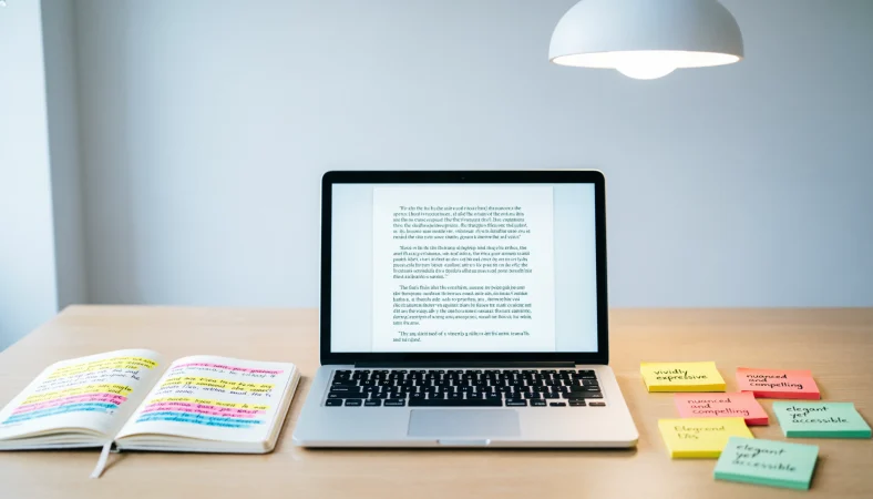 other ways to say the author states