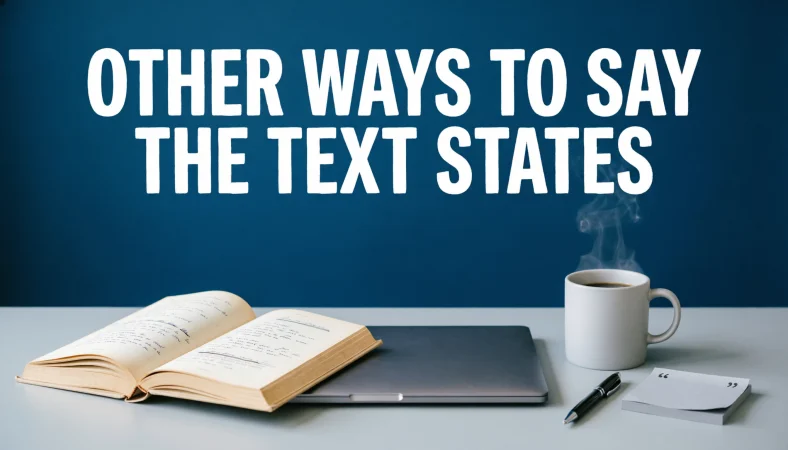 Other Ways to Say "The Text States
